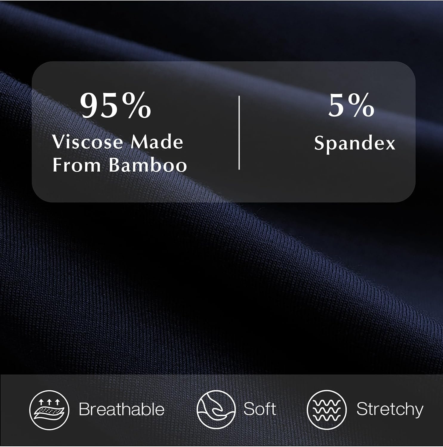 image:imageGYS Bamboo Viscose Mens Cooling Pajama Sets Short Sleeve Sleep SetNavy
