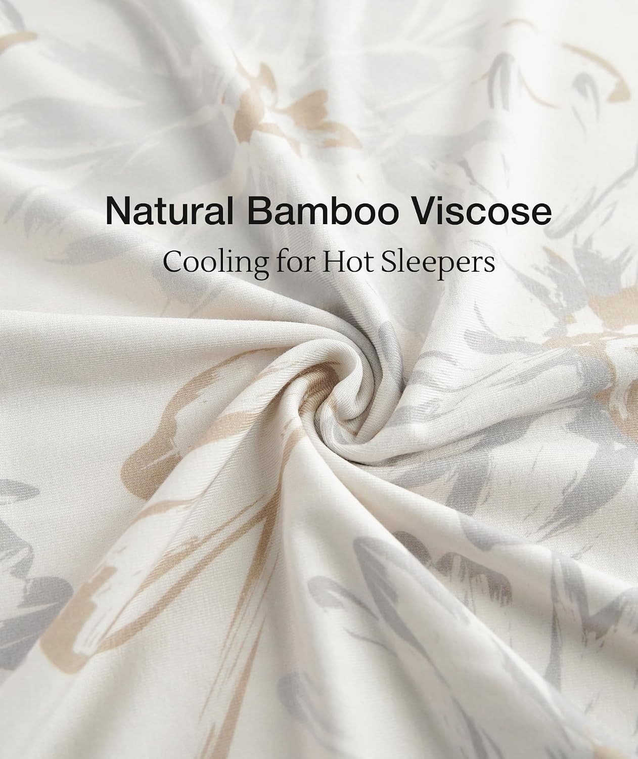 image:imageGYS Bamboo Viscose Nightgowns for Women Short Sleeve Sleep ShirtIvory Blossom Drift