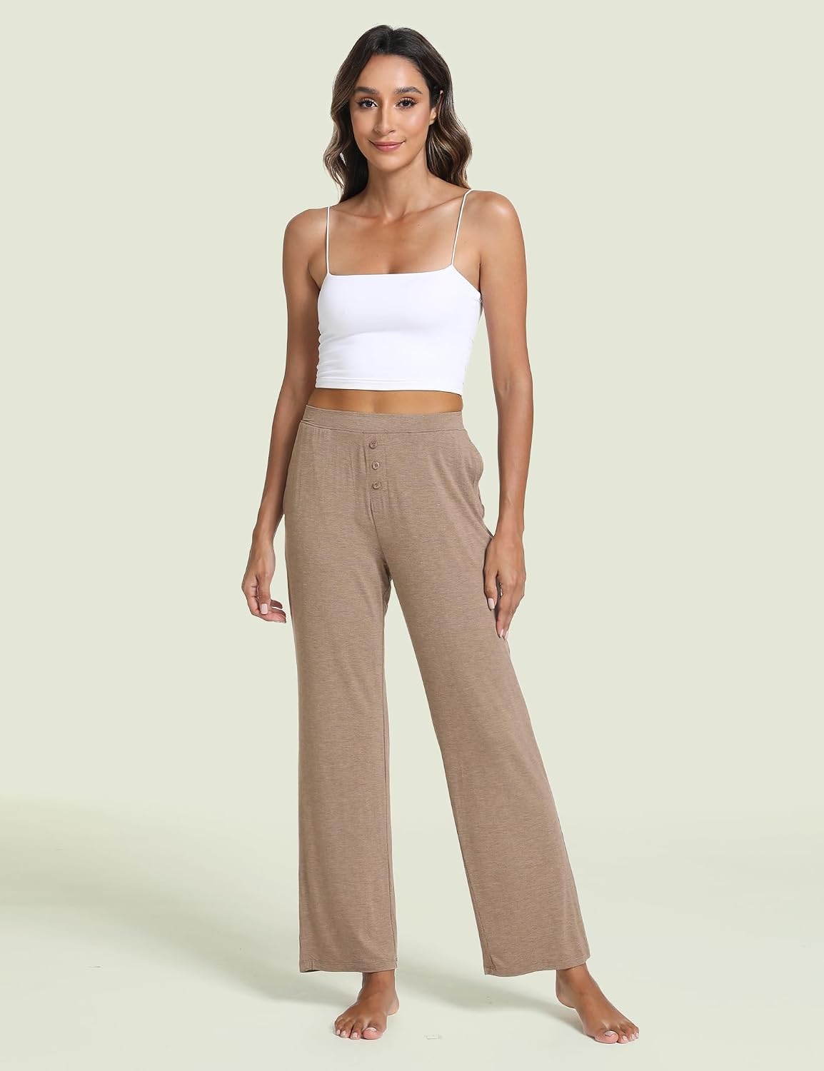 image:imageGYS Bamboo Viscose Pajama Pants for Women UltraSoft Lightweight BottomsCamel