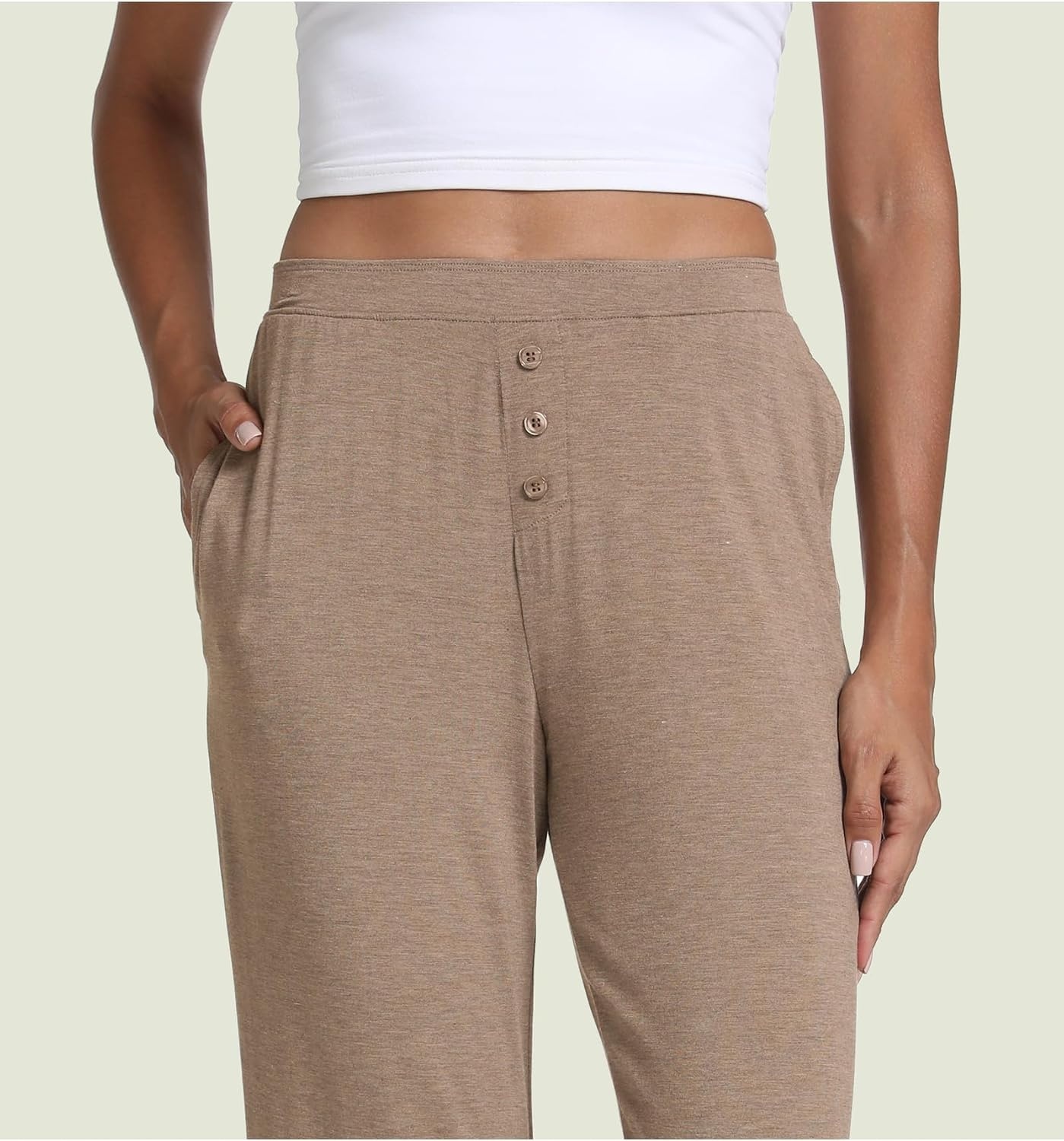 image:imageGYS Bamboo Viscose Pajama Pants for Women UltraSoft Lightweight BottomsCamel
