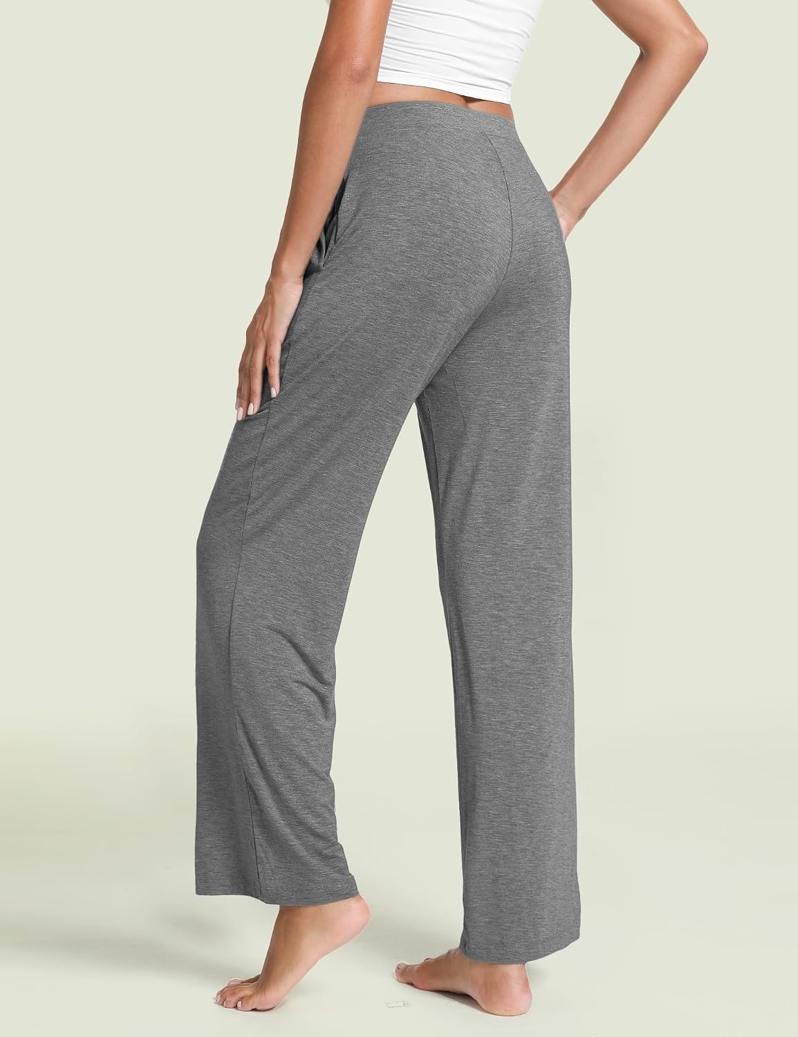image:imageGYS Bamboo Viscose Pajama Pants for Women UltraSoft Lightweight BottomsDark Heather Grey