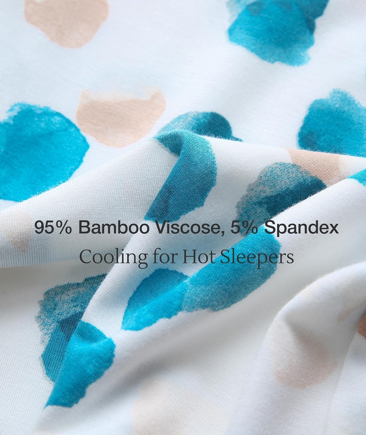 image:imageGYS Bamboo Viscose Pajamas for Women Cooling Sleepwear for Hot FlashesTeal Blue