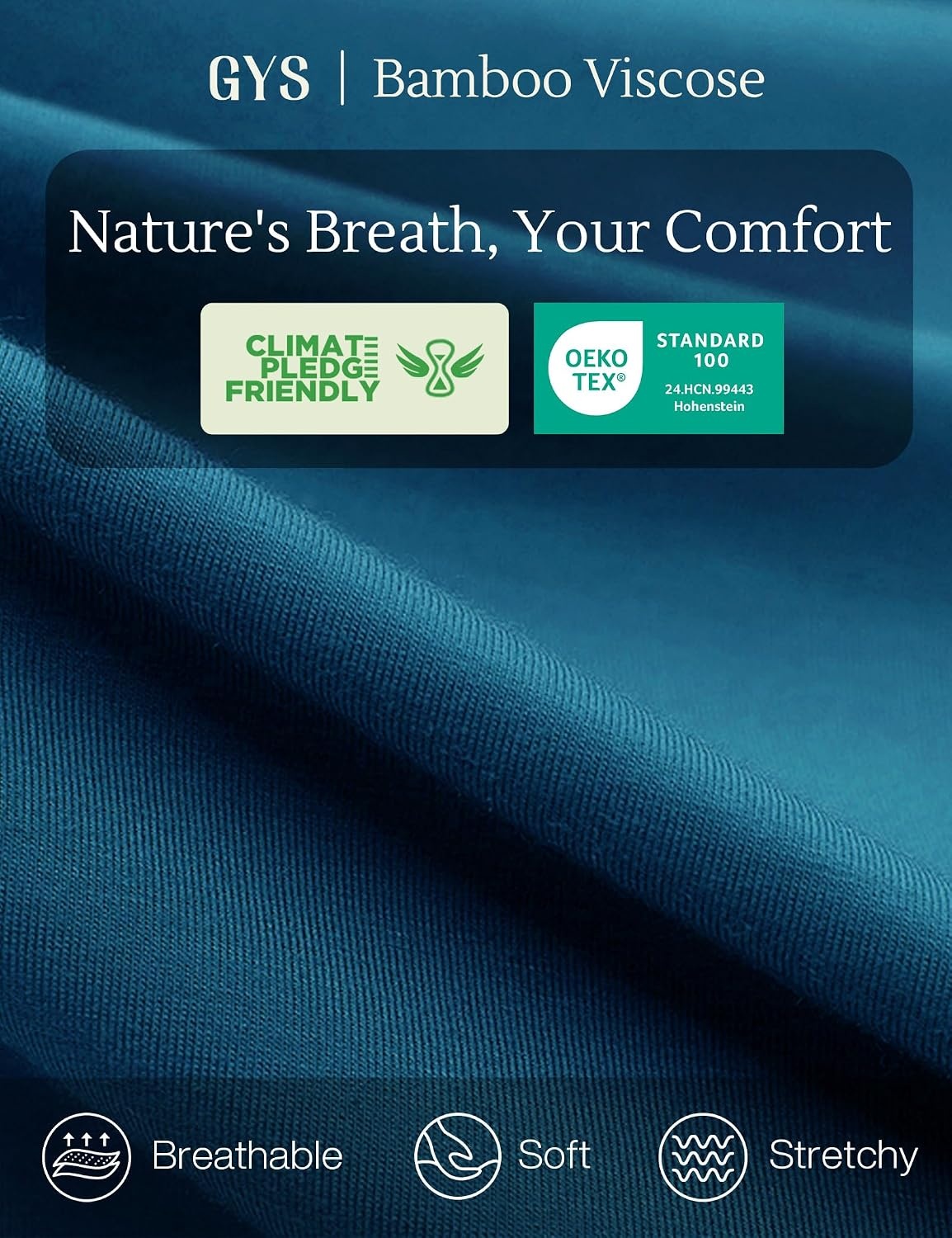 image:imageGYS Bamboo Viscose Women Open Front Cardigan Soft Long Sleeve Casual CoatTeal Blue