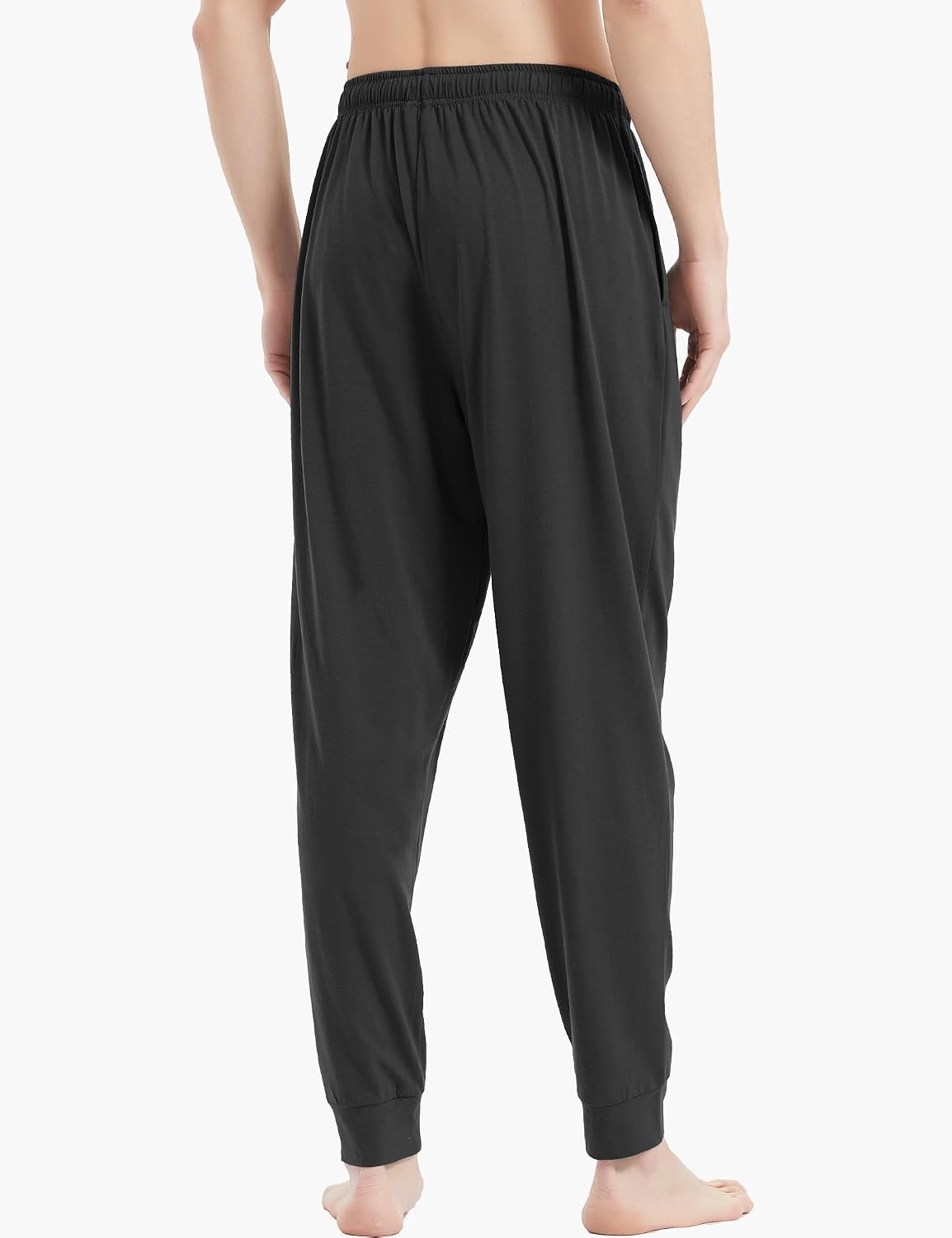 image:imageGYS Mens Bamboo Viscose Jogger Pajama Pants Cooling Lounge BottomsBlack