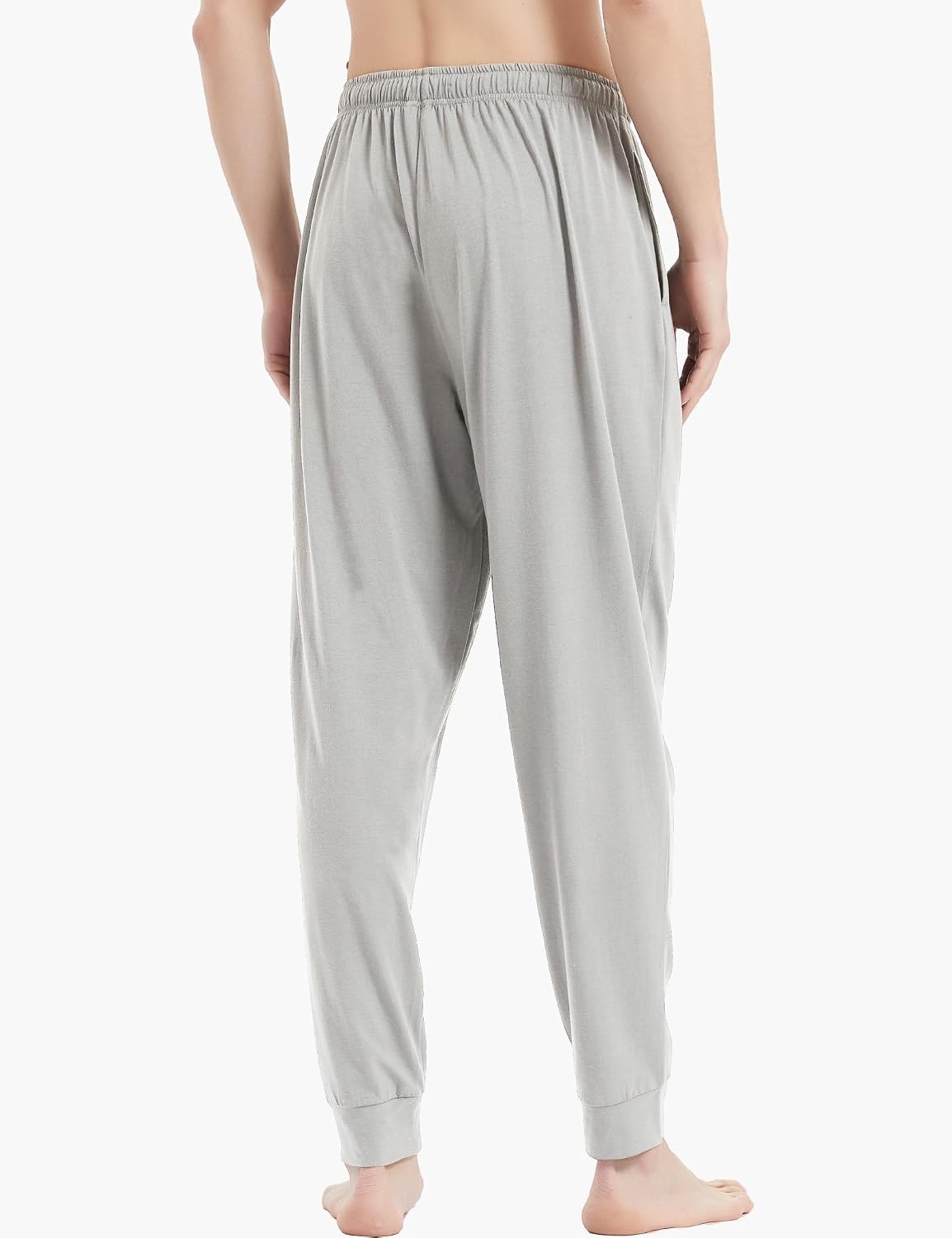 image:imageGYS Mens Bamboo Viscose Jogger Pajama Pants Cooling Lounge BottomsLight Grey