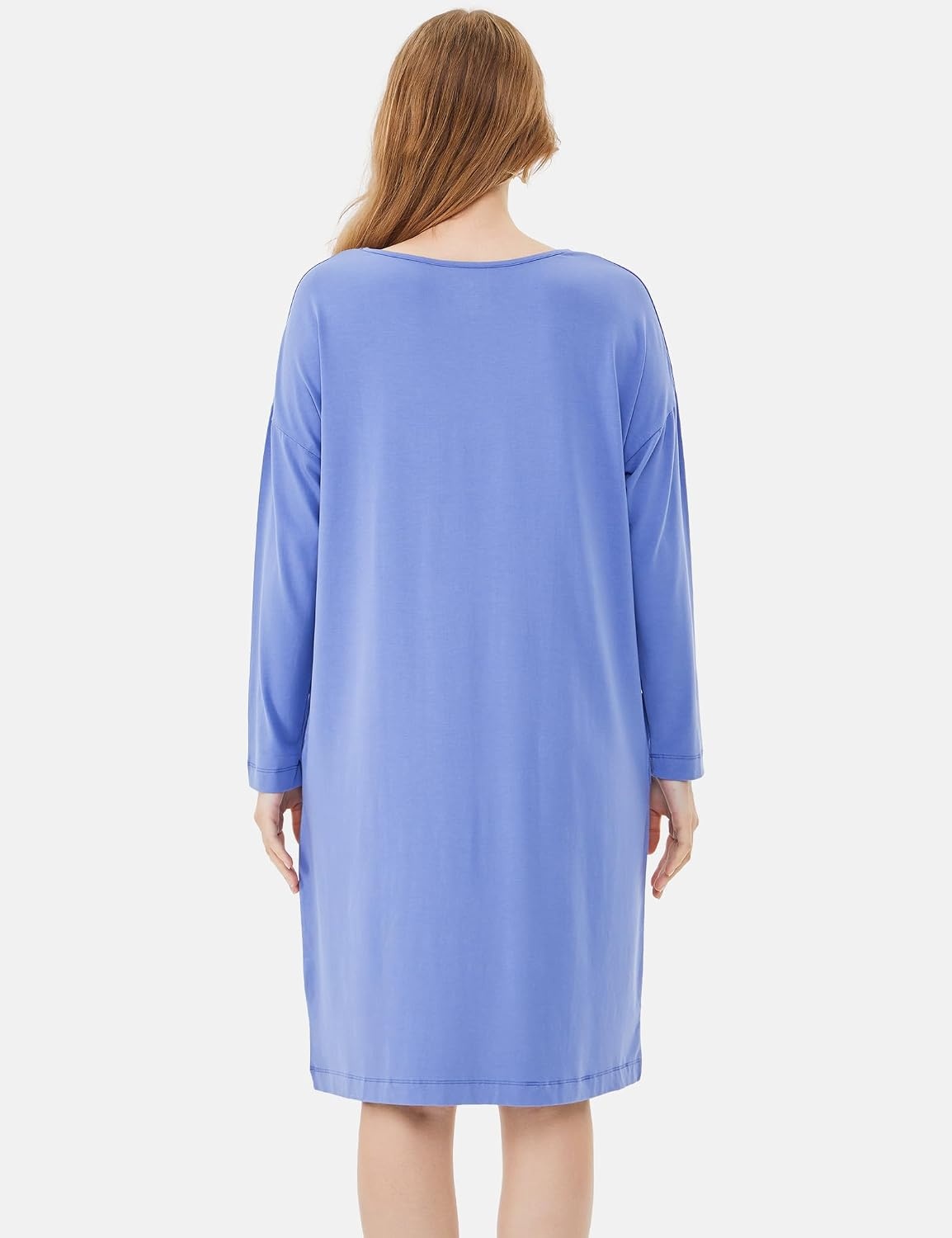 image:imageGYS Womens Bamboo Viscose Cooling Nightgown for Hot FlashesWitt Blue