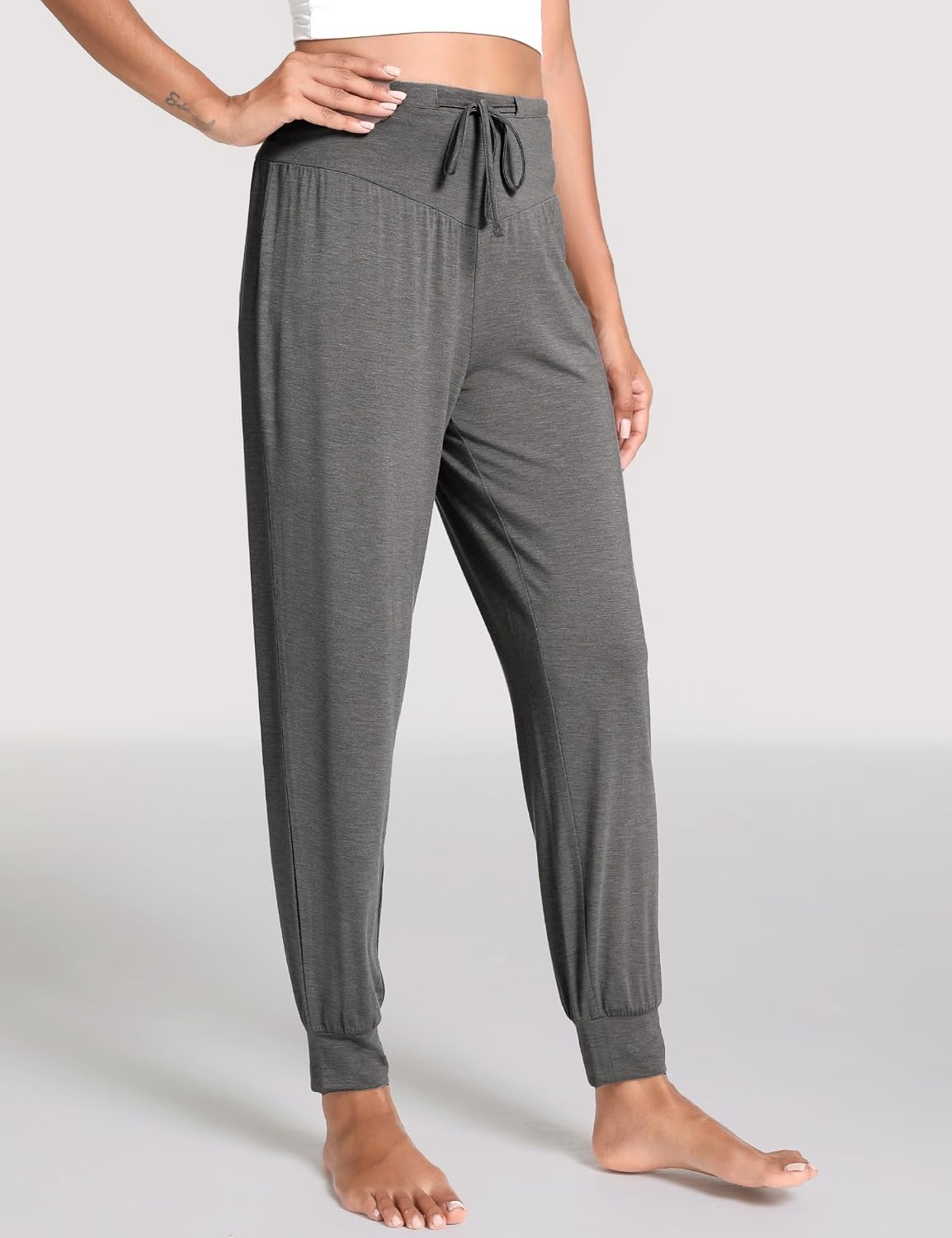 image:imageGYS Womens Bamboo Viscose Cooling Pajama PantsDark Heather Grey