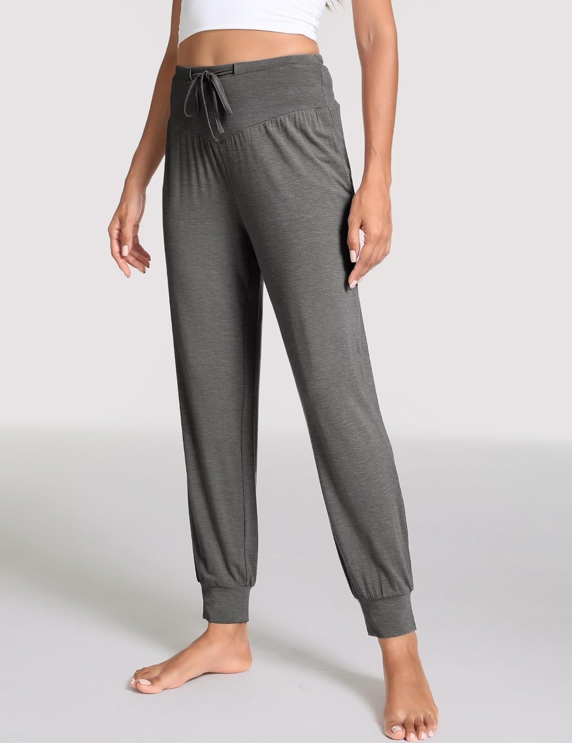 image:imageGYS Womens Bamboo Viscose Cooling Pajama PantsDark Heather Grey