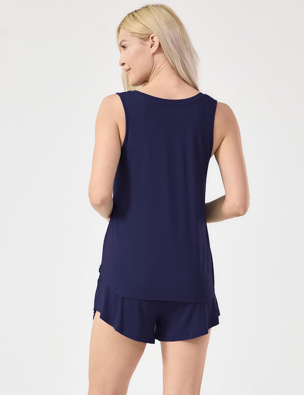image:imageGYS Womens Bamboo Viscose Cooling Tank Pajama SetNavy