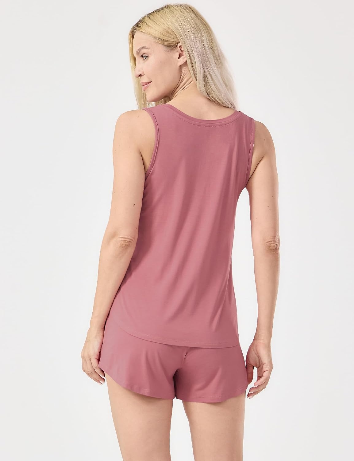 image:imageGYS Womens Bamboo Viscose Cooling Tank Pajama SetRose Pink
