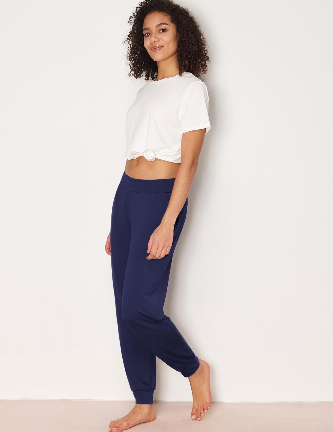 image:imageGYS Womens Bamboo Viscose Jogger Pajama PantsNavy