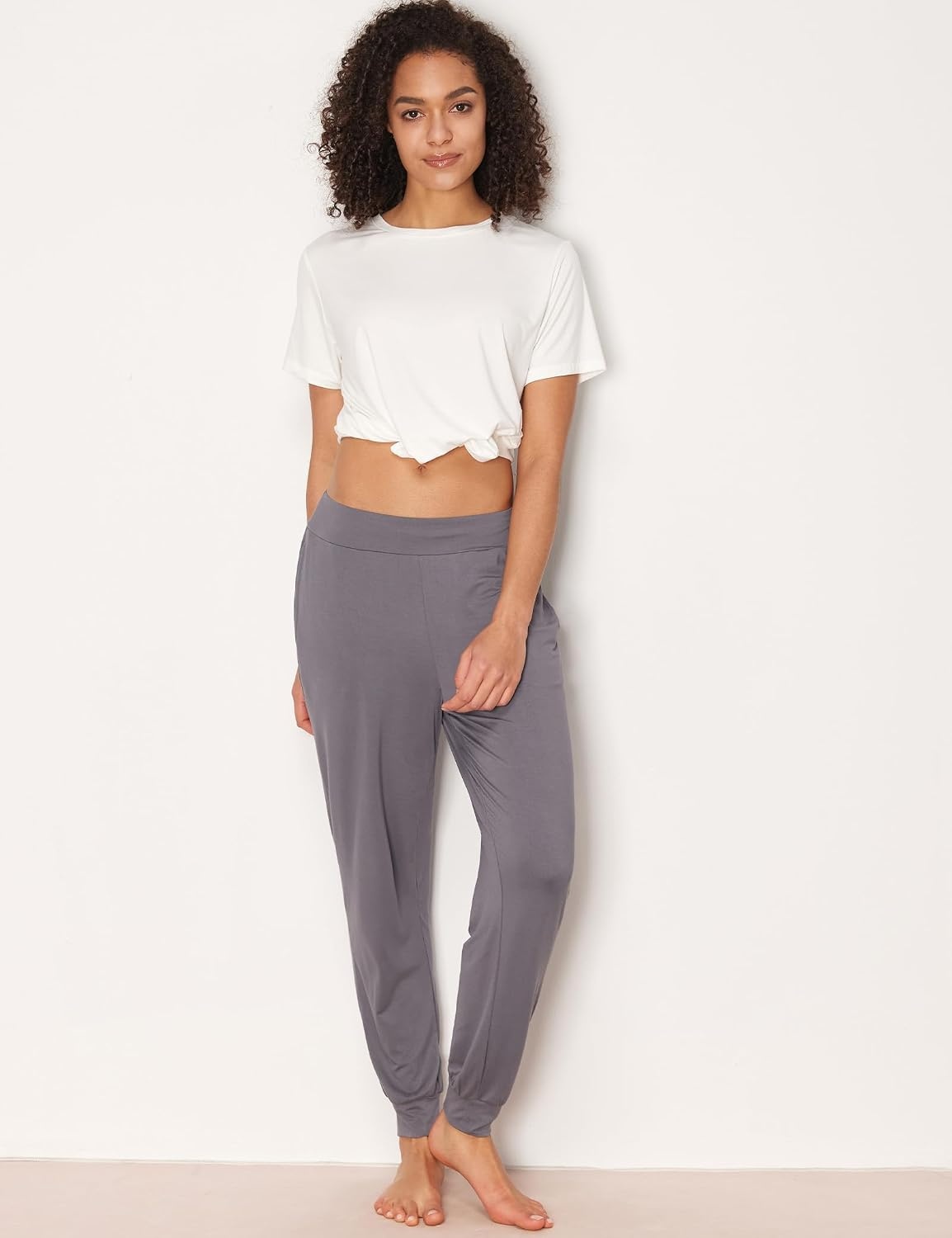 image:imageGYS Womens Bamboo Viscose Jogger Pajama PantsReddish Grey