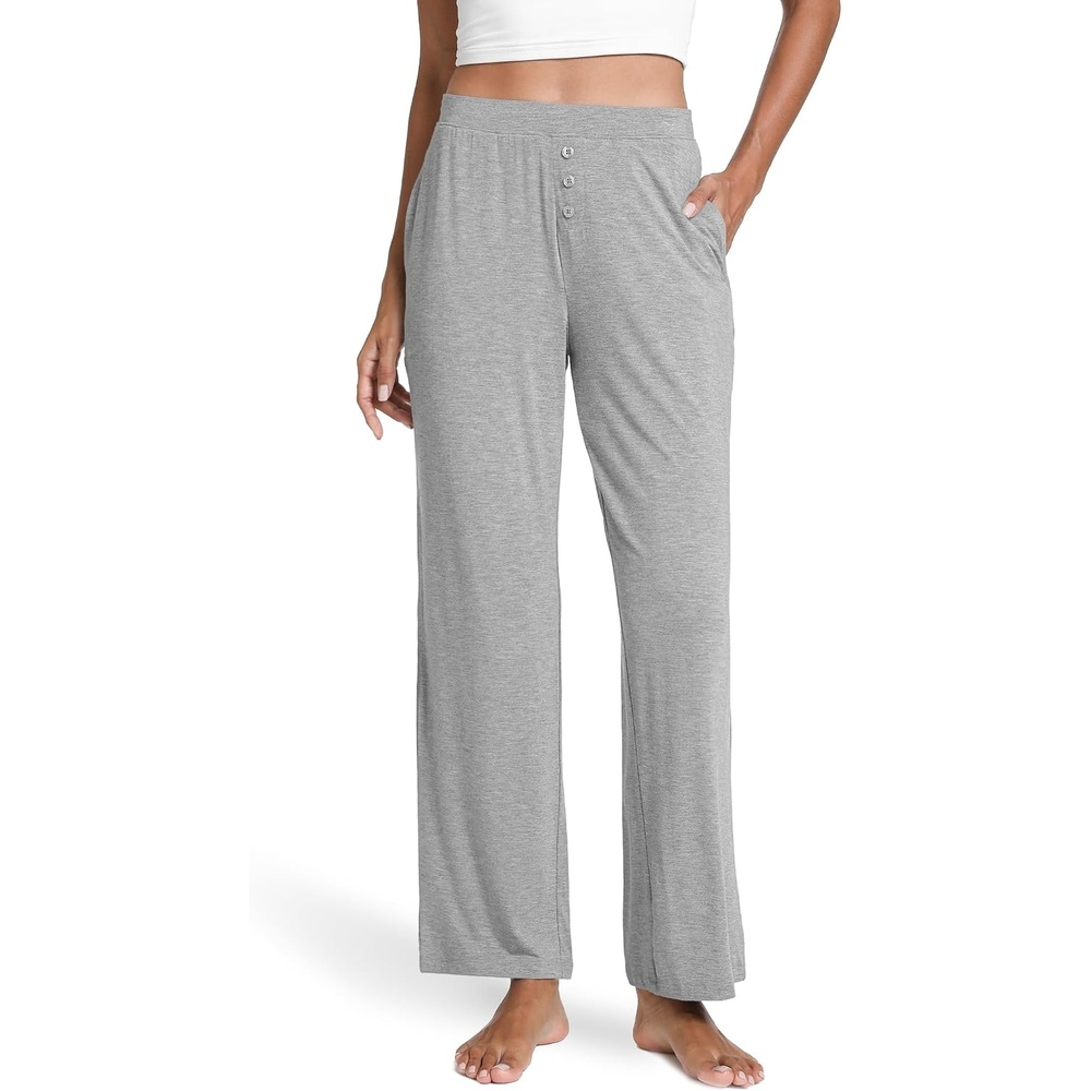 image:imageGYS Bamboo Viscose Pajama Pants for Women UltraSoft Lightweight BottomsHeather Grey