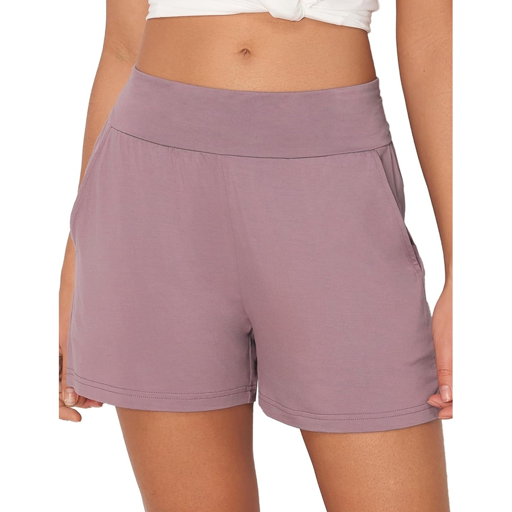 image:imageGYS Bamboo Viscose Pajama Shorts for Women Casual Micro Mini Lounge ShortsPurplish Grey