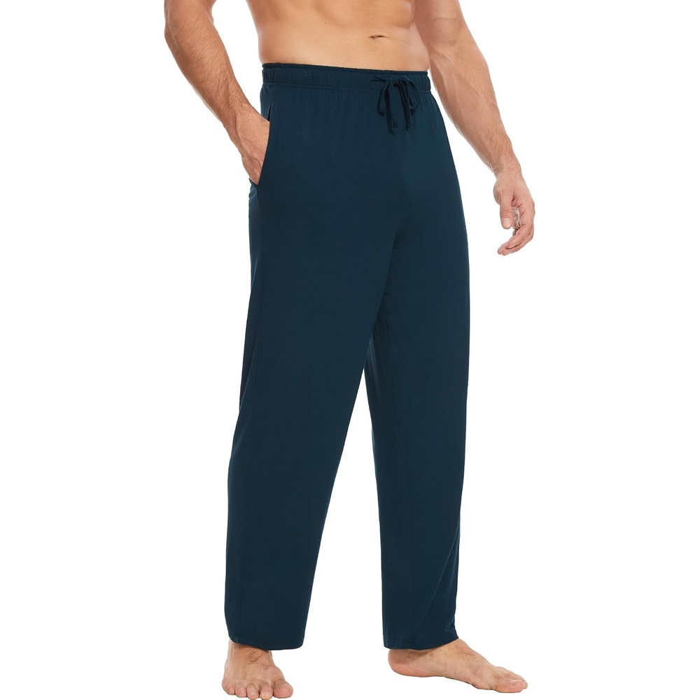 image:imageGYS Mens Bamboo Viscose Pajama Pants Sleep Lounge BottomsIndigo Blue