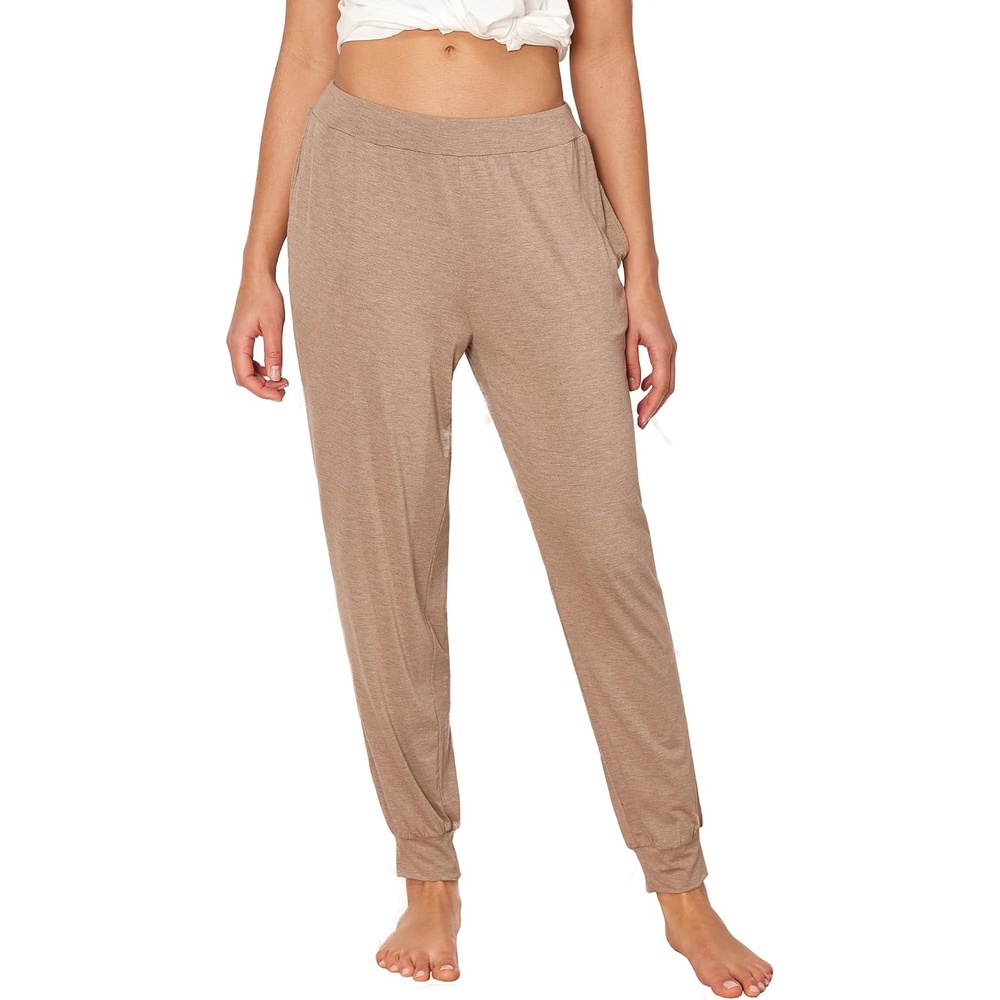 image:imageGYS Womens Bamboo Viscose Jogger Pajama PantsCamel