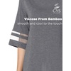 GYS Bamboo Viscose Capri Pajamas for Women Set Cooling 3/4 Sleeve Pjs(Dark Heather Grey)