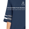 GYS Bamboo Viscose Capri Pajamas for Women Set Cooling 3/4 Sleeve Pjs(Light Navy)