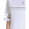 GYS Bamboo Viscose Capri Pajamas for Women Set Cooling 3/4 Sleeve Pjs(White)