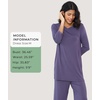 GYS Bamboo Viscose Capri Pajamas for Women Set, Soft 3/4 Sleeve Sleepwear(Air Purple)