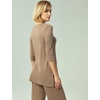 GYS Bamboo Viscose Capri Pajamas for Women Set, Soft 3/4 Sleeve Sleepwear(Camel)