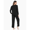 GYS Bamboo Viscose Cooling Long Sleeve Pajamas for Women(A- Black)