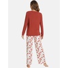 GYS Bamboo Viscose Cooling Long Sleeve Pajamas for Women(A- Brick Red)