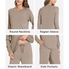 GYS Bamboo Viscose Cooling Long Sleeve Pajamas for Women(A- Camel)