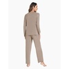 GYS Bamboo Viscose Cooling Long Sleeve Pajamas for Women(A- Camel)