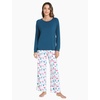 GYS Bamboo Viscose Cooling Long Sleeve Pajamas for Women(A- Deep Pink Dots)