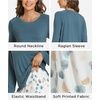 GYS Bamboo Viscose Cooling Long Sleeve Pajamas for Women(A- Green)