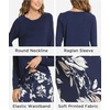 GYS Bamboo Viscose Cooling Long Sleeve Pajamas for Women(A- Navy)