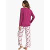 GYS Bamboo Viscose Cooling Long Sleeve Pajamas for Women(A- Purple)