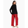 GYS Bamboo Viscose Cooling Long Sleeve Pajamas for Women(A- Red Plaid)