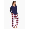 GYS Bamboo Viscose Cooling Long Sleeve Pajamas for Women(A- White Red Plaid)