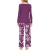GYS Bamboo Viscose Cooling Long Sleeve Pajamas for Women(B- Rose Purple/ Floral)