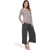 GYS Bamboo Viscose Long Sleeve Pajama Tops for Women(Style a – Taupe)