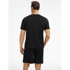 GYS Bamboo Viscose Men’s Cooling Pajama Sets Short Sleeve Sleep Set(Black)