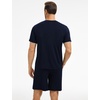 GYS Bamboo Viscose Men’s Cooling Pajama Sets Short Sleeve Sleep Set(Navy)