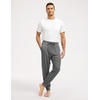 GYS Bamboo Viscose Mens Pajama Pants with Pockets(Dark Heather Grey)