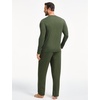 GYS Bamboo Viscose Men’s Pajama Sets, Comfy Long Sleeve Sleepwear(Army Green)