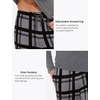 GYS Bamboo Viscose Men’s Pajama Sets, Comfy Long Sleeve Sleepwear(Dark Heather Grey/Plaid)