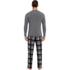GYS Bamboo Viscose Men’s Pajama Sets, Comfy Long Sleeve Sleepwear(Dark Heather Grey/Plaid)