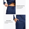 GYS Bamboo Viscose Men’s Pajama Sets, Comfy Long Sleeve Sleepwear(Deep Blue)