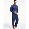 GYS Bamboo Viscose Men’s Pajama Sets, Comfy Long Sleeve Sleepwear(Deep Blue)