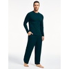 GYS Bamboo Viscose Men’s Pajama Sets, Comfy Long Sleeve Sleepwear(Indigo)