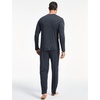 GYS Bamboo Viscose Men’s Pajama Sets, Comfy Long Sleeve Sleepwear(Midnight Blue)