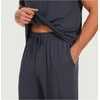GYS Bamboo Viscose Mens Pajamas Set Short Sleeve Lounge Set for Hot Flashes(Midnight Blue)