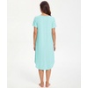 GYS Bamboo Viscose Nightgowns for Women Short Sleeve Sleep Shirt(Aqua)