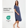 GYS Bamboo Viscose Nightgowns for Women Short Sleeve Sleep Shirt(Blue Ice)